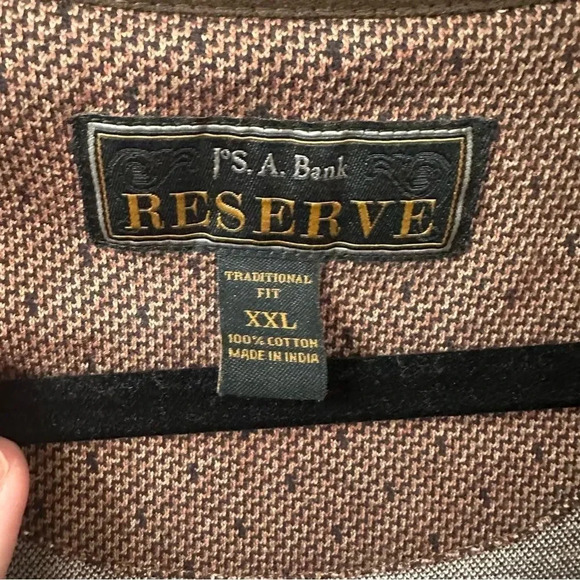 Jos A Banks 1/4 Zip Sweater Brown Men’s Pullover Size XXL Elbow Patches - Picture 6 of 6